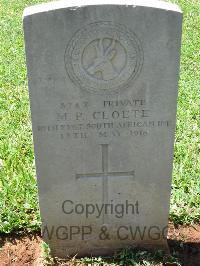 Dar Es Salaam War Cemetery - Cloete, M P